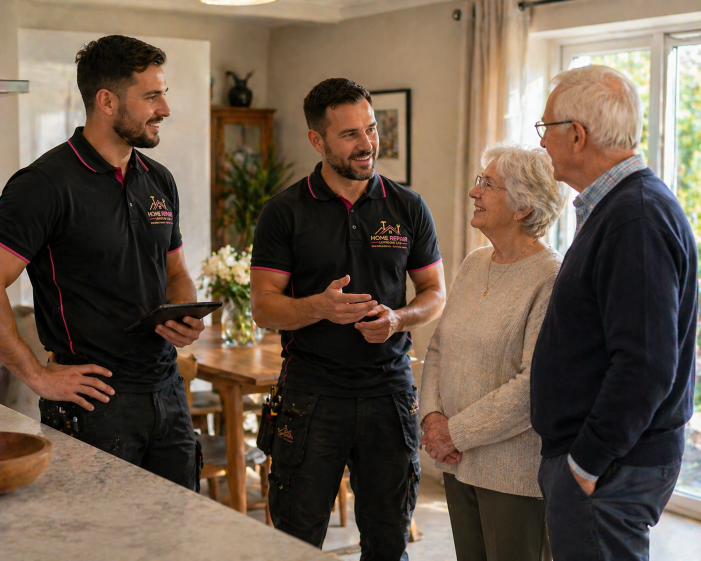 Our client care team advising a resident on repairs and adaptations